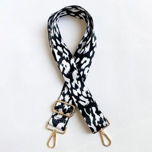 Mooove It Black and White Animal Print Adjustable Bag Strap Crossbody Messenger